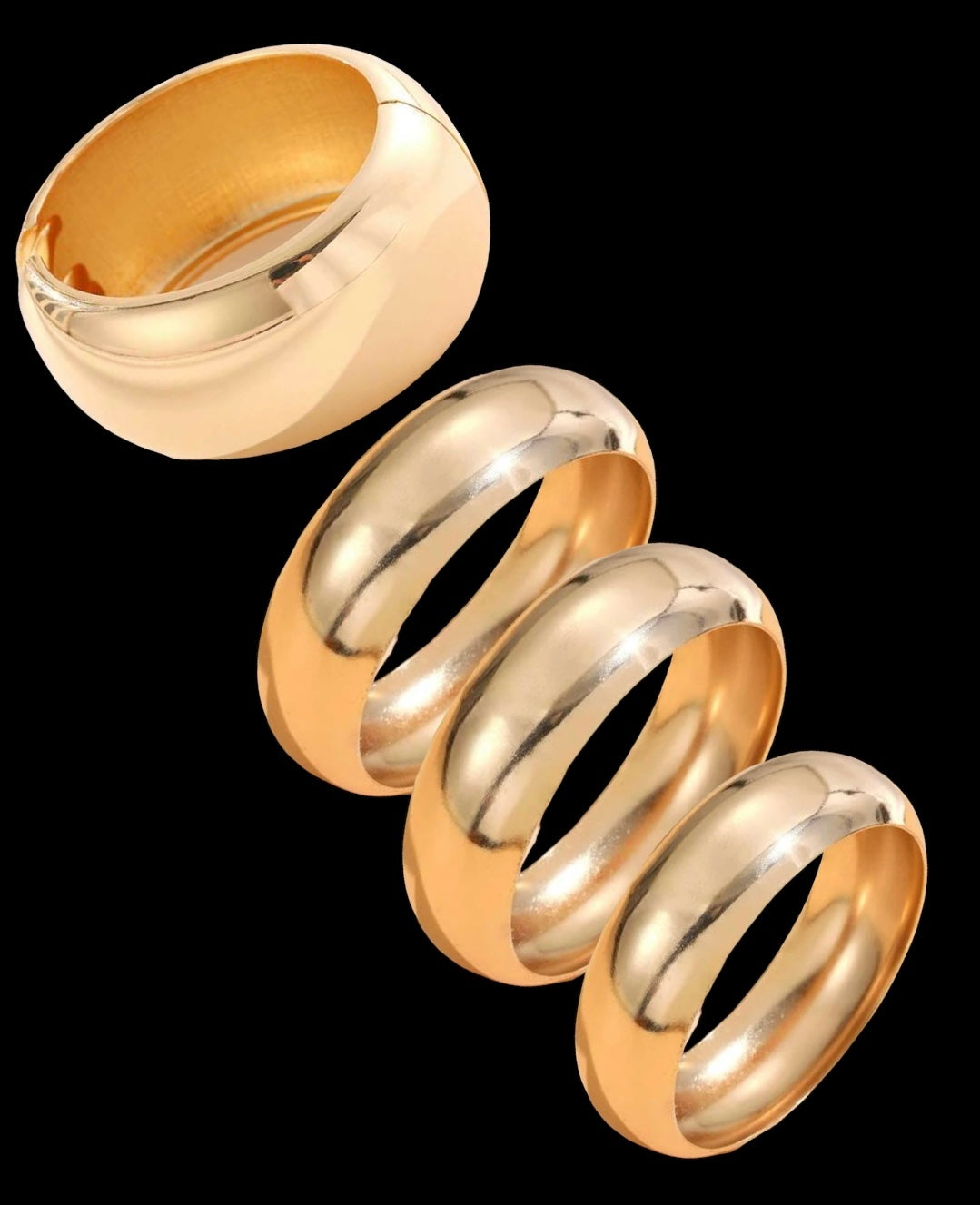 QUEENIE VINTAGE BRACELET SET -GOLD