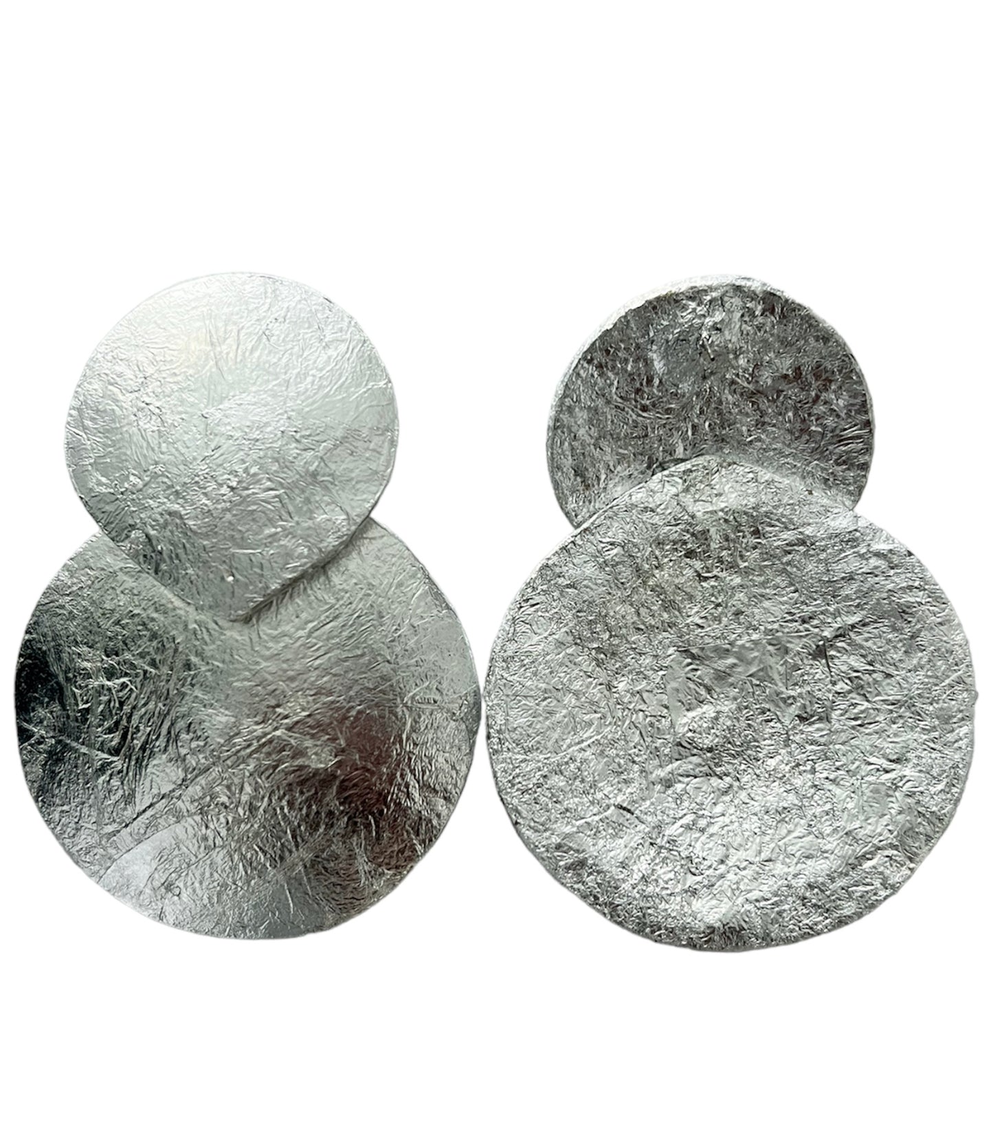 VINTAGE OVERSIZED STATEMENT EARRINGS- SILVER MOON
