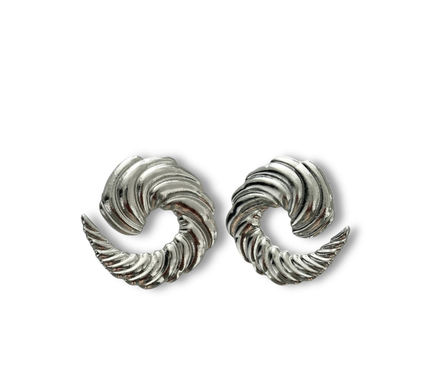 VINTAGE STATEMENT EARRINGS- SILVER MERMAID
