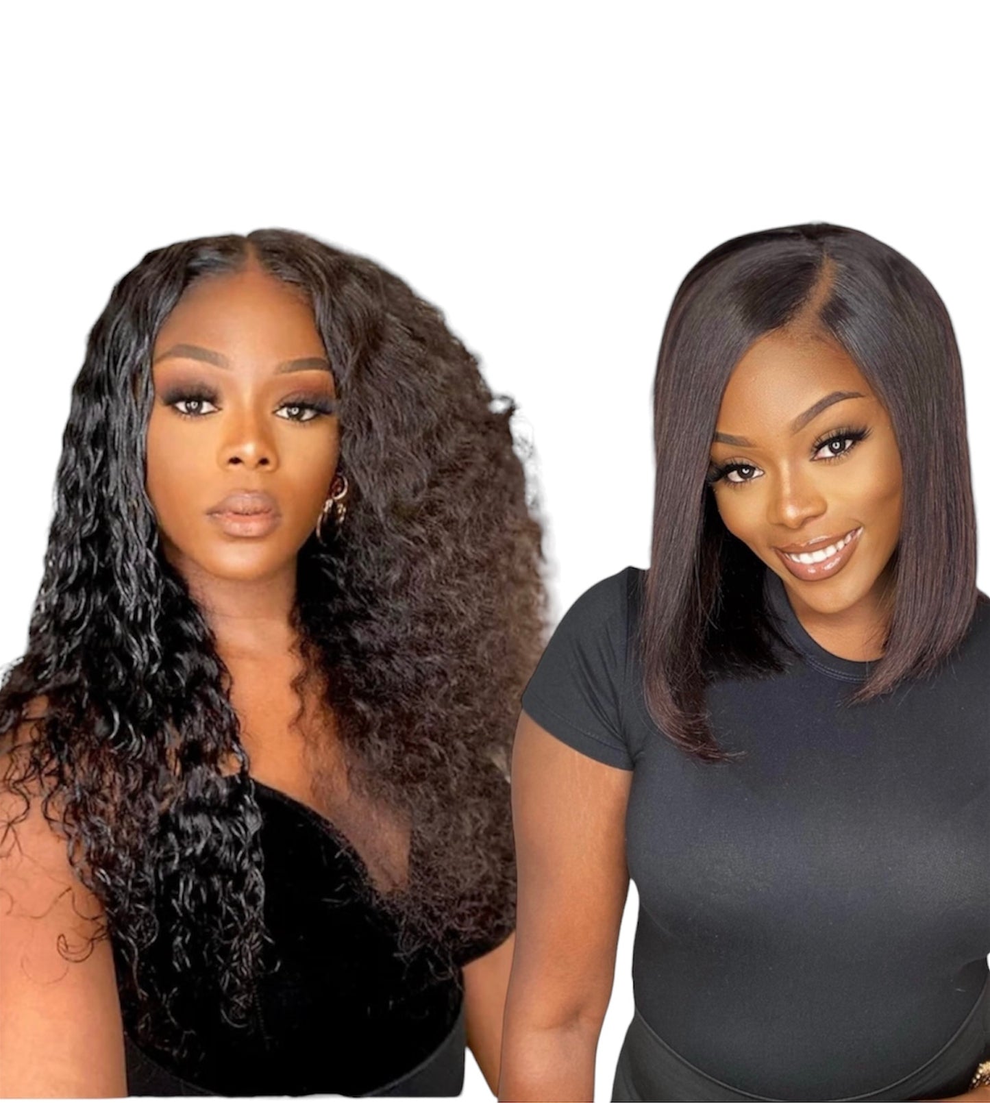 TWO WIG DEAL: Bob 16” & Curly 24”