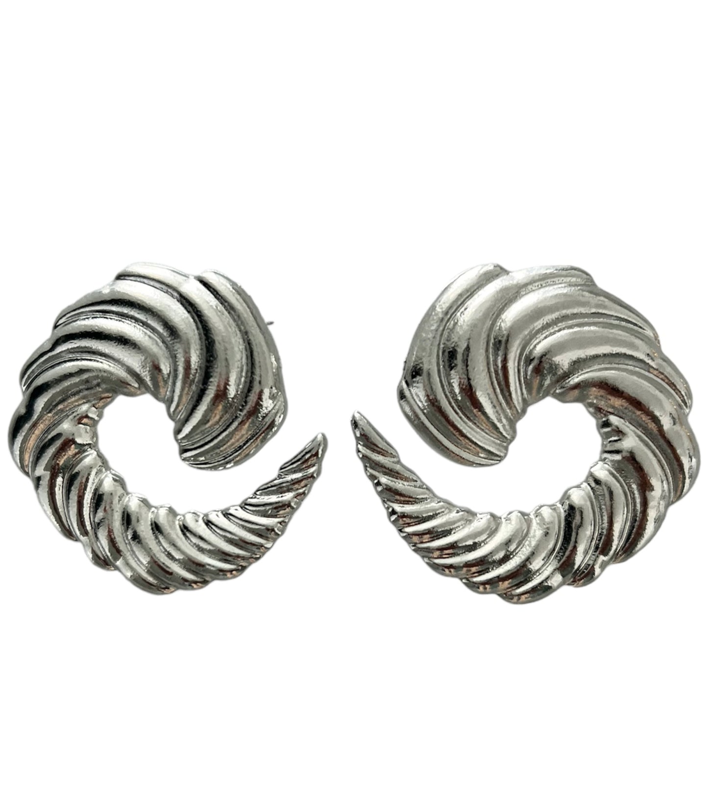 VINTAGE STATEMENT EARRINGS- SILVER MERMAID