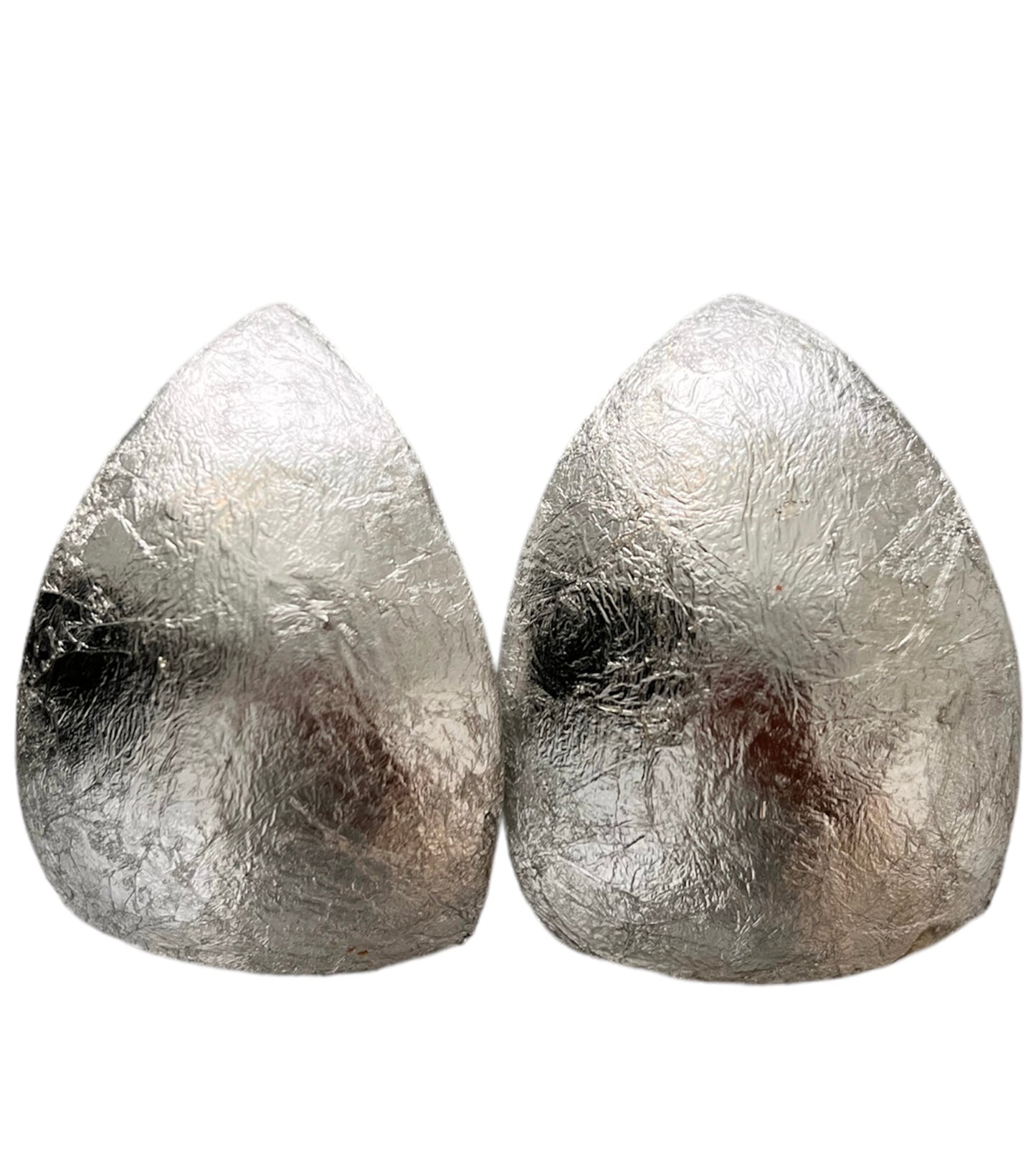 VINTAGE OVERSIZED STATEMENT EARRINGS- SILVER PYRAMID